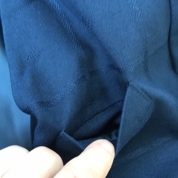 Amanda Smith Petites Navy Blue 2 pc Double Button Look Blazer Skirt Set 10 - Picture 4 of 16